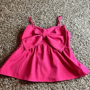 Pinktop with bow